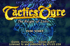 Tactics Ogre - The Knight of Lodis: Title